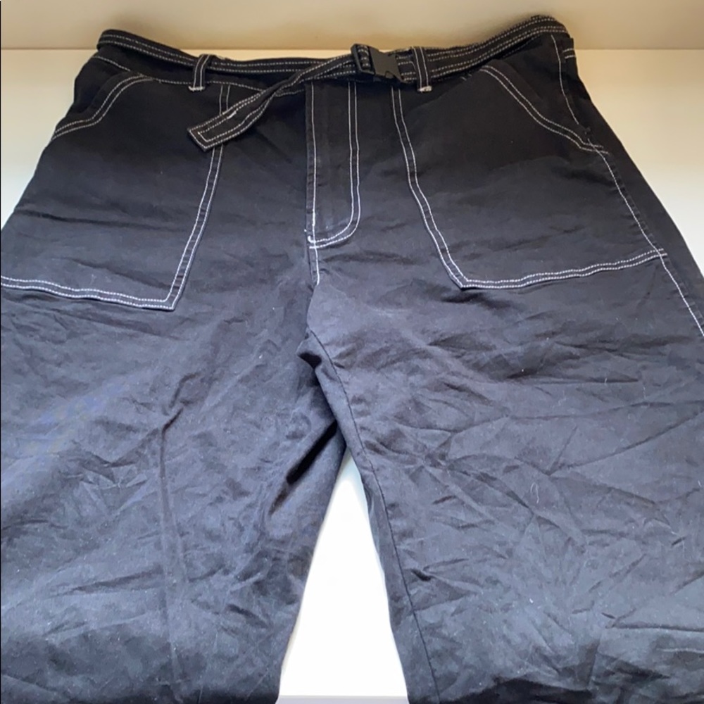 Wild Fable Cropped High-Rise Black Cargo Pants